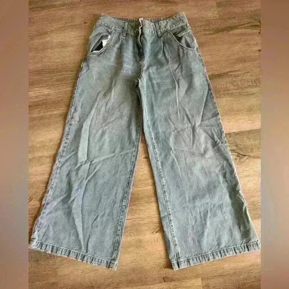 Forever 21 Mid Rise Wide Leg Jeans Size 29 Boho - Picture 2 of 3